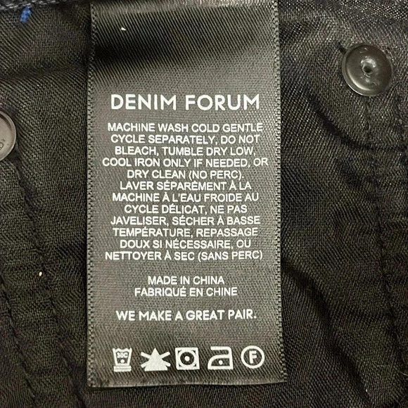 Denim Forum The Dillon High Rise Slim in Black Eyeliner - NEW - Size 29 - Picture 11 of 12